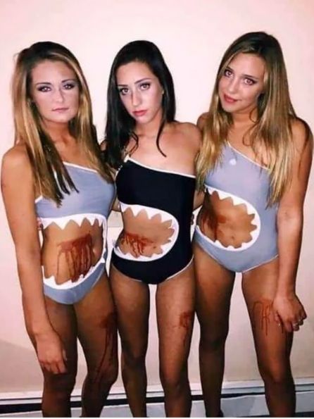 85 Amazing Halloween Costume Ideas To Make You Stand Out - shark bite