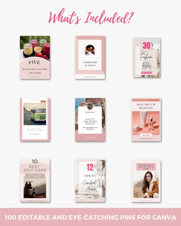 100 Editable Pinterest Templates - Love, Sofie